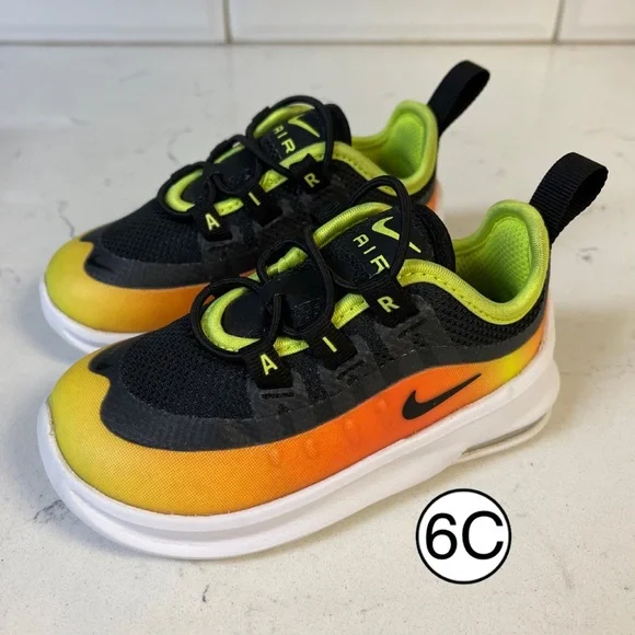 Nike Shoes Nike Air Max Axis Lu2 Black Volt Orange Size 6c Av75901 Toddlers Slip On Shoe Poshmark